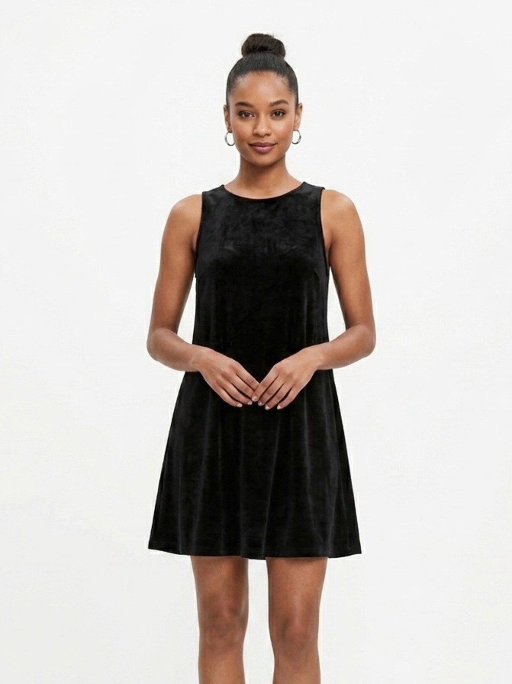 Old Navy, Black Velvet Sleeveless Mini Dress - XL